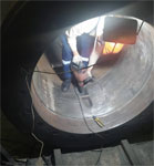 Капитальный ремонт отверстий под установку осей ротора Metso Lindemann