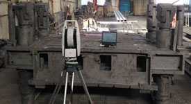 Геодезические измерения с помощью высокоточного  лазерного трекера Leica 402